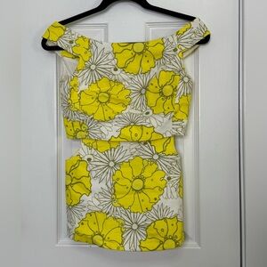 Topshop Yellow Floral Women's Top